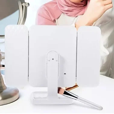 ✨ Espejo de Maquillaje LED Plegable - Iluminación Profesional 360° ✨