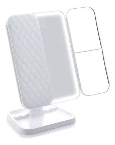 ✨ Espejo de Maquillaje LED Plegable - Iluminación Profesional 360° ✨
